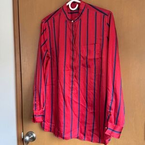 Ralph Lauren Striped Blouse, Button Placket, Size Large